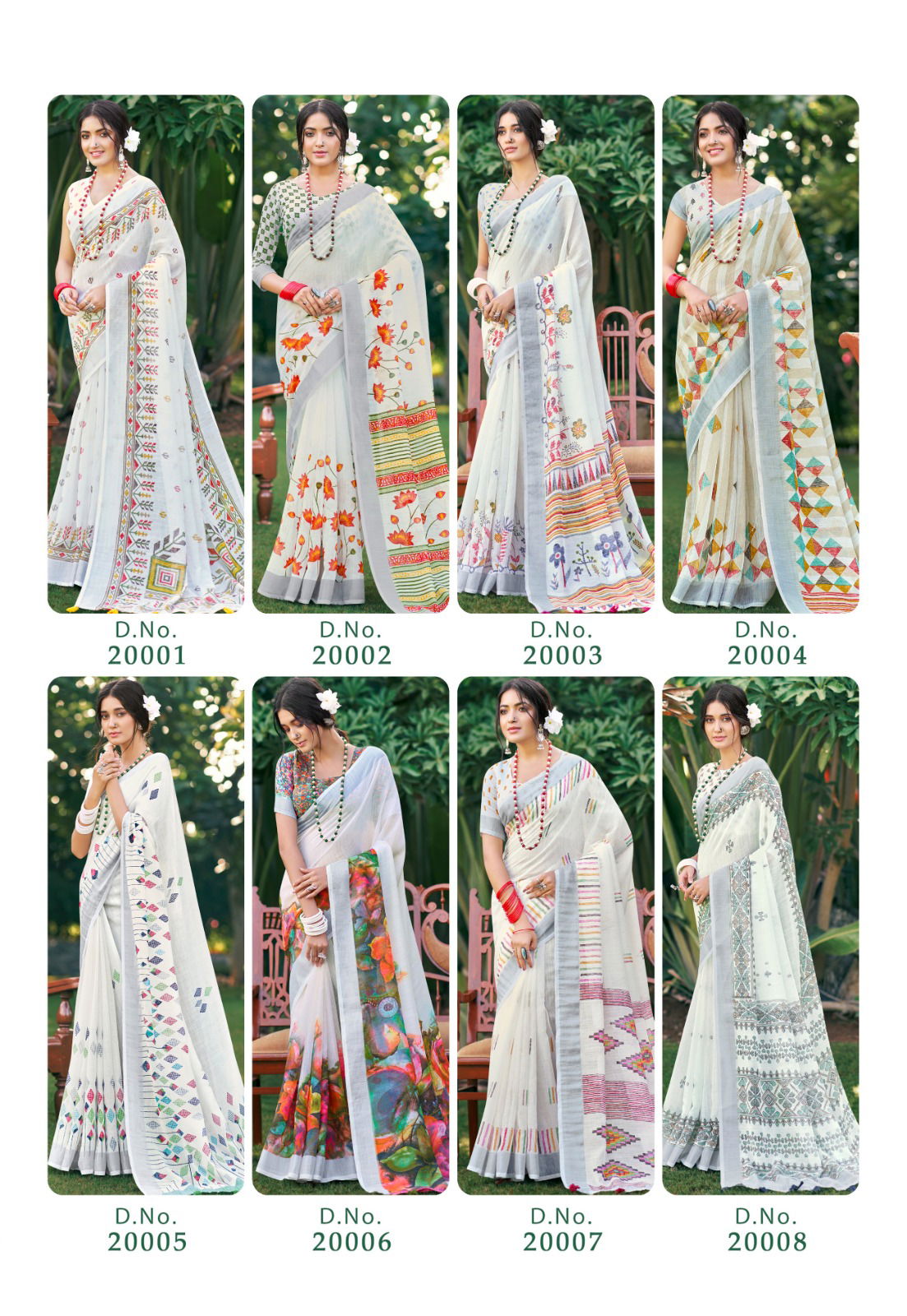 Vinamra White And White Vol 1 Printed Sarees Catalog
